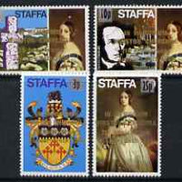 Staffa 1972 def set of 4 surcharged & opt'd in gold for Churchill Memorial, set of 4, unmounted mint