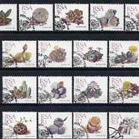 South Africa 1988 Succulents perf set of 17 values (ex 21c) fine used with special cancel, SG 654-68a