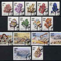 South West Africa 1989 Minerals def set of 15 values complete fine used with special cancels, SG 519-33