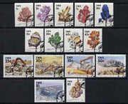 South West Africa 1989 Minerals def set of 15 values complete fine used with special cancels, SG 519-33