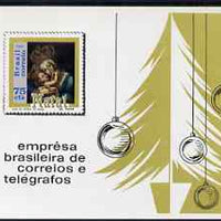 Brazil 1969 Christmas (Madonna & Child) imperf m/sheet unmounted mint, SG MS1280