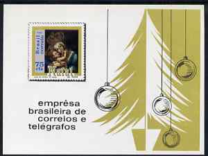 Brazil 1969 Christmas (Madonna & Child) imperf m/sheet unmounted mint, SG MS1280