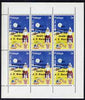 Nagaland 1969 6th Death Anniversary of J F Kennedy opt on 2c Moon Programme complete perf sheetlet of 6 unmounted mint