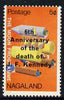 Nagaland 1969 6th Death Anniversary of J F Kennedy opt on 5c Moon Programme (Splashdown) unmounted mint single