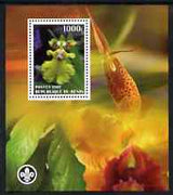 Benin 2007 Orchids perf m/sheet with Scout Logo, unmounted mint