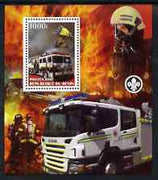 Benin 2007 Fire Fighters #1 perf m/sheet with Scout Logo, unmounted mint