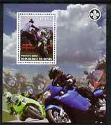 Benin 2007 Motorcycles #1 perf m/sheet with Scout Logo, unmounted mint