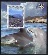 Benin 2007 Dolphins perf m/sheet with Scout Logo, unmounted mint