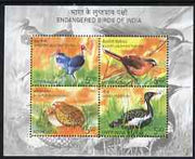 India 2006 Endangered Birds perf m/sheet unmounted mint