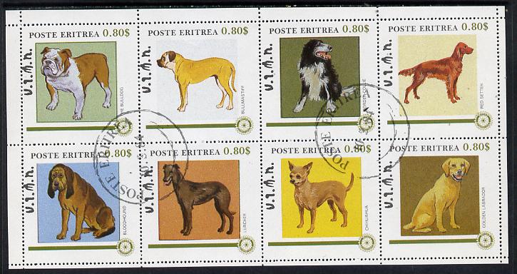 Eritrea 1984 Rotary - Dogs perf set of 8 cto used