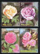 India 2007 Fragrance of Roses perf set of 4 unmounted mint