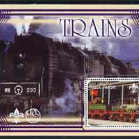 Timor 2001 Trains #1 perf m/sheet fine cto used