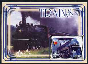 Timor 2001 Trains #2 perf m/sheet fine cto used