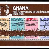 Ghana 1978 75th Anniversary of Powered Flight perf m/sheet unmounted mint, SG MS844
