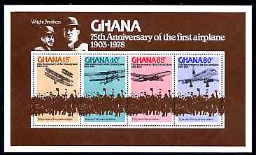 Ghana 1978 75th Anniversary of Powered Flight perf m/sheet unmounted mint, SG MS844