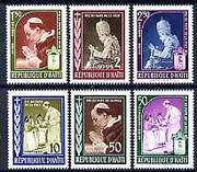 Haiti 1959 Pope Pius XII Commemoration perf set of 6 unmounted mint, SG 622-7