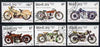 Laos 1985 Centenary of Motor Cycle set of 6 values only fine cto used, SG 807-13