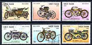 Vietnam 1985 Centenary of Motor Cycle perf set of 6 values only fine cto used, SG 828-33