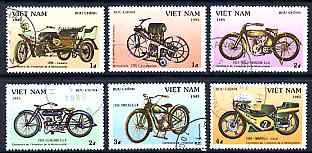 Vietnam 1985 Centenary of Motor Cycle perf set of 6 values only fine cto used, SG 828-33