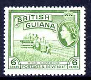 British Guiana 1954-63 Rice Combine Harvester 6c De La Rue printing unmounted mint SG336a*