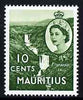 Mauritius 1963-65 Tamarind Falls 10c yellowish-green Block CA wmk unmounted mint SG 314a