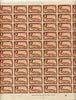 Gibraltar 1938-51 KG6 1d P13 red-brown (wmk upr) complete folded sheet of 60 unmounted mint, SG 122d