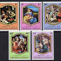 Trinidad & Tobago 1970 Christmas Paintings perf set of 5 unmounted mint, SG 386-90