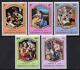 Trinidad & Tobago 1970 Christmas Paintings perf set of 5 unmounted mint, SG 386-90