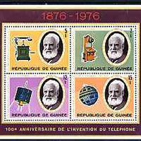 Guinea - Conakry 1976 Telephone Centenary perf sheetlet containing set of 4 values, unmounted mint, SG MS911