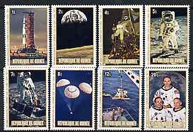 Guinea - Conakry 1980 Tenth Anniversary of 1st Moon Landing perf set of 8 unmounted mint, SG 1038-45