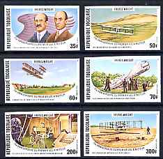 Togo 1978 75th Anniversary of Wright Brothers imperf set of 6 from limited printing unmounted mint as SG 1258-63