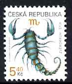 Czech Republic 1998-2001 Signs of the Zodiac - 5k40 Scorpio the Scorpion unmounted mint SG 211