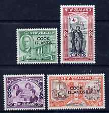 Cook Islands 1946 KG6 Peace set of 4 unmounted mint, SG 146-49