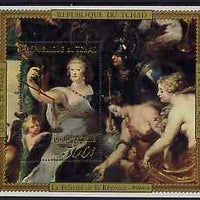 Chad 19?? La Felicite de la Regence 500f perf m/sheet by Rubens unmounted mint