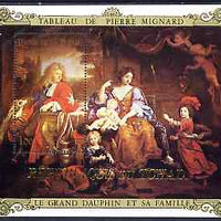 Chad 19?? Le Grand Dauphin et sa Famille 100f perf m/sheet by Pierre Mignard unmounted mint