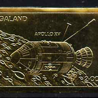 Nagaland 1972 Apollo 15 2ch value embossed in gold foil (imperf) unmounted mint
