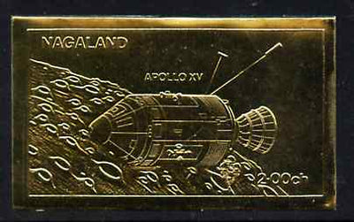 Nagaland 1972 Apollo 15 2ch value embossed in gold foil (imperf) unmounted mint