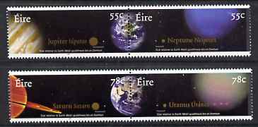 Ireland 2007 The The Planets perf set of 4 (2 se-tenant pairs) unmounted mint