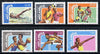 Mozambique 1980 Stamp Day (Sports) set of 6 (Football, Shot, Hurdling, Basketball, Swimming, Roller-skate Hockey) unmounted mint SG 729-34