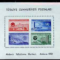 Turkey 1951 United Nations Economic Conference imperf m/sheet unmounted mint, SG 1468a