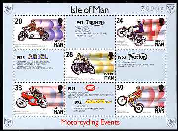 Isle of Man 1993 Manx Motor Cycling Events perf m/sheet unmounted mint SG MS 572