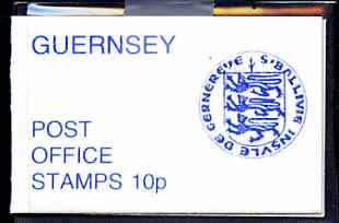 Guernsey 1978 Arms 10p booklet (blue on white cover in plastic wallet) SG SB16