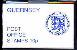 Guernsey 1978 Arms 10p booklet (blue on white cover in plastic wallet) SG SB16