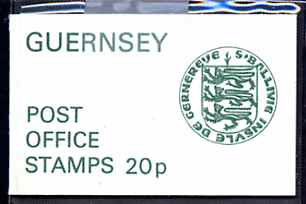 Guernsey 1977 Arms 20p booklet (green on white cover in plastic wallet) SG SB15