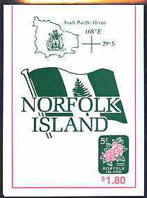 Norfolk Island 1995 Flowers $1.50 booklet complete & fine SG SB7