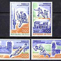 Mali 1972 Munich Olympic Games perf set of 4 unmounted mint SG 317-20