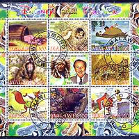 Malawi 2007 Disny & Fauna #1 perf sheetlet containing 8 values plus label fine cto used