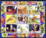 Malawi 2007 Disny & Fauna #2 perf sheetlet containing 8 values plus label fine cto used