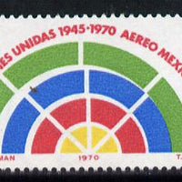 Mexico 1970 UN 25th Anniversary 80c unmounted mint with fine shift of green, SG 1214*