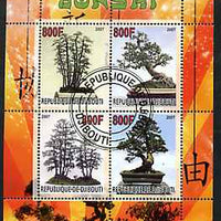 Djibouti 2007 Bonsai perf sheetlet containing 4 values fine cto used